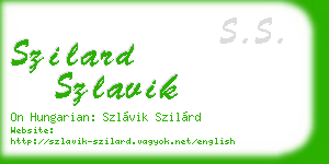 szilard szlavik business card