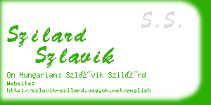 szilard szlavik business card